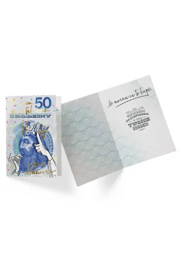 Kukartka Karnet Urodziny B6 Banknoty