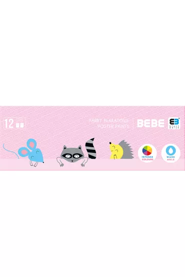 Interdruk Farby plakatowe B&B Kids Pastel 12 x 20 ml