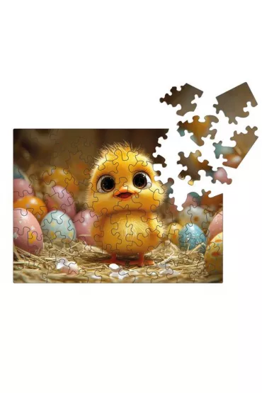 Drewniane puzzle Wielkanocny kurczaczek Alexander