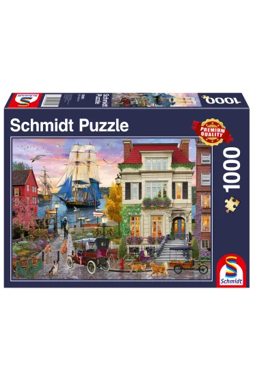 Puzzle 1000 el. Miasto portowe Schmidt