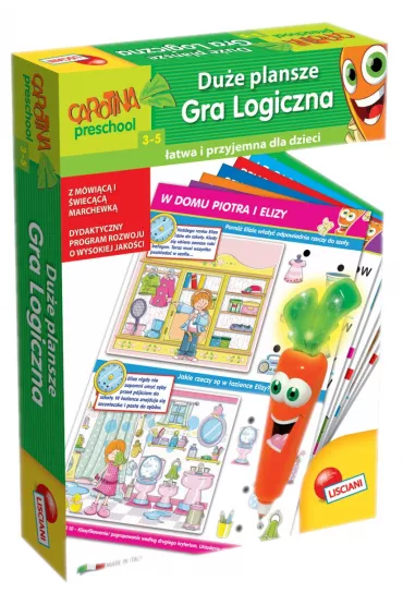 Carotina. Du�e plansze. Gra Logiczna �atwa i przyjemna dla dzieci Lisciani