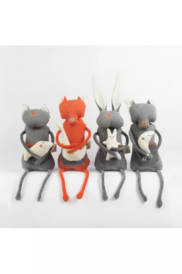 Funky feet, organiczna przytulanka, zaj�czek i kotek
