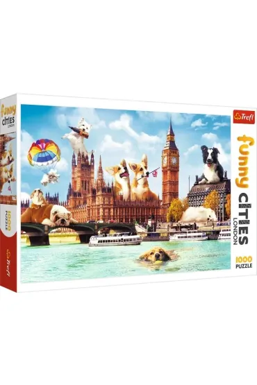 Puzzle 1000 el. Funny Cities. Psy w Londynie Trefl