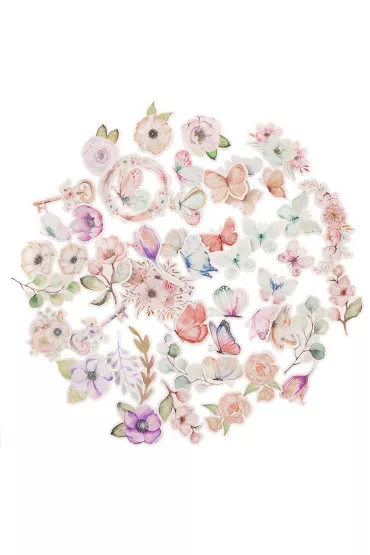 Dalprint Kszta�ty papierowe Boho flowers & Butterflies 50 szt.