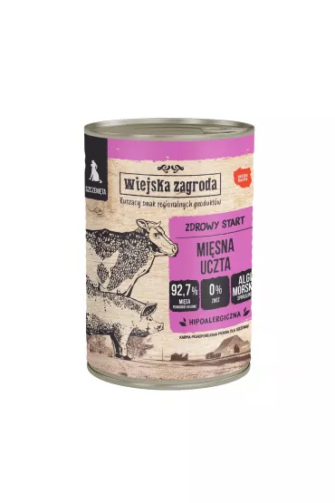 Wiejska Zagroda Karma mokra dla psa Misna uczta (szczeniak) 400 g