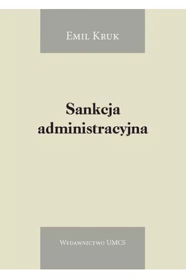 eBook Sankcja administracyjna pdf - Emil Kruk
