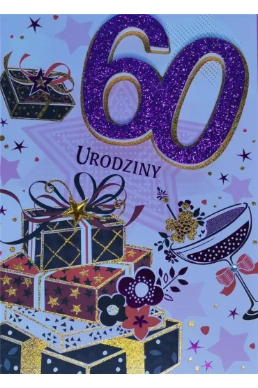 Panorama Karnet Przestrzenny B6 Urodziny 60 kobieta