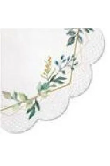 Paw Serwetka Decor Round Leaves Frame 32cm �rednicy - serwetka okr�g�a 12 szt.