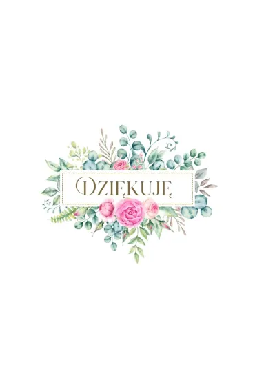 Karnet - Dzi�kuj� - bukiet