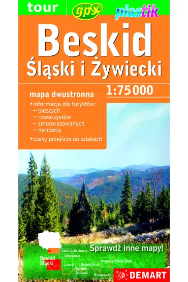 Mapa turystyczna Beskid �l�ski i �ywiecki 1:75 000