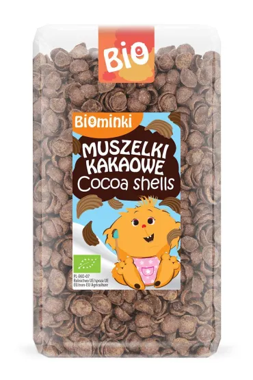 Biominki P�atki �niadaniowe w kszta�cie muszelkek czekoladowych 300 g Bio
