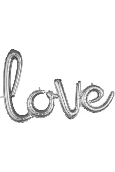 Amscan Balon foliowy Love srebrny
