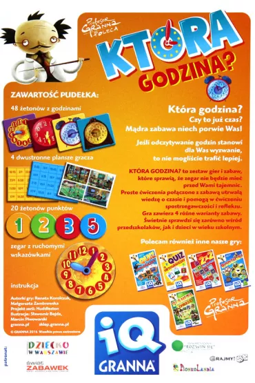 IQ Kt�ra godzina. Gra planszowa
