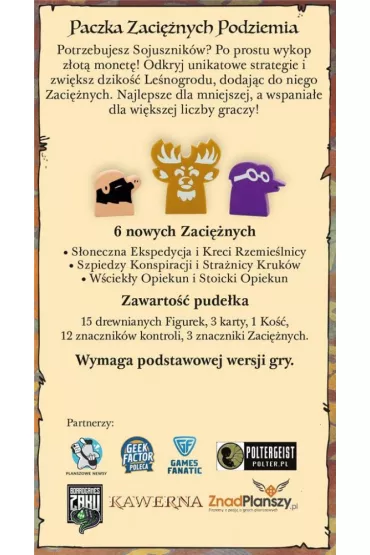 Root: Paczka Zaci�nych Podziemia PORTAL Portal Games - C. Wehrle, J. Yearsley, N. Brachmann, P. Leder