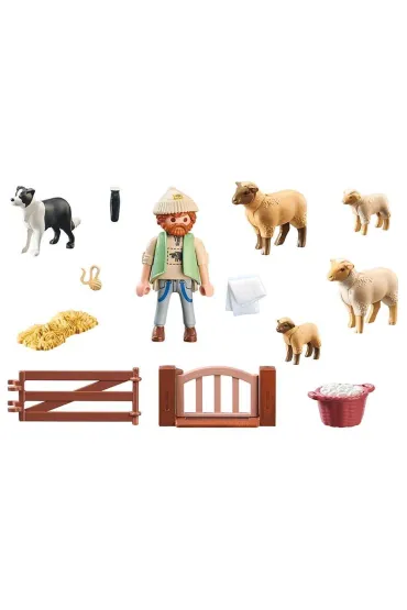 Playmobil Country M�ody owczarz z owcami 71444