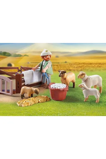 Playmobil Country M�ody owczarz z owcami 71444