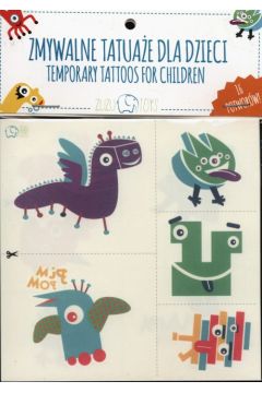 Zmywalne tatuae dla dzieci - Potwory Zuzu Toys