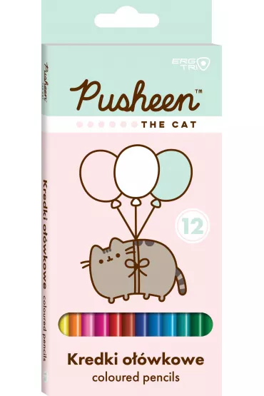 St. Majewski Kredki o��wkowe tr�jk�tne Pusheen 12 szt.