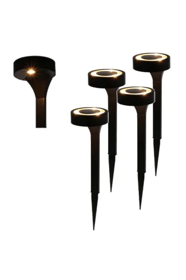 ProGarden Lampka solarna do wbicia czarna h40cm
