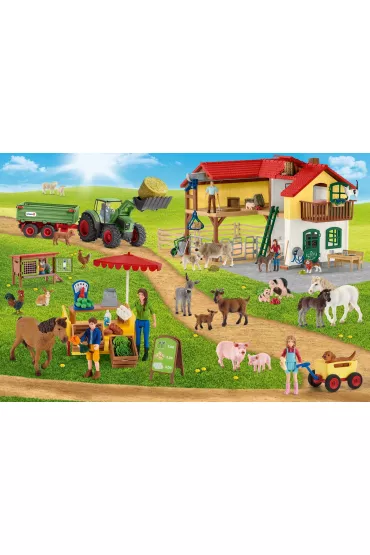 Puzzle 100 el. Ekologiczna �ywno�� + figurka Schleich