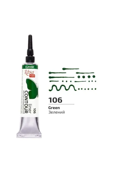 Rosa Farba akrylowa konturowa universal green 20ml 20 ml