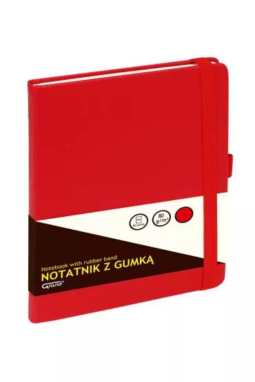 Grand Notatnik A5 z gumk� kratka 80 kartek