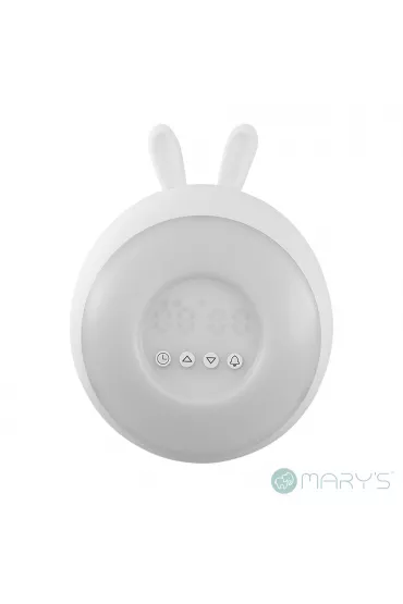 Marys Budzik lampka nocna LED RGB bia�y kr�lik