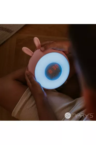 Marys Budzik lampka nocna LED RGB bia�y kr�lik