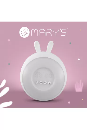Marys Budzik lampka nocna LED RGB bia�y kr�lik