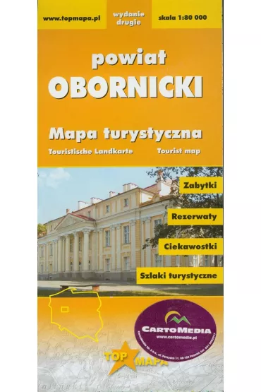 Powiat Obornicki mapa turystyczna
