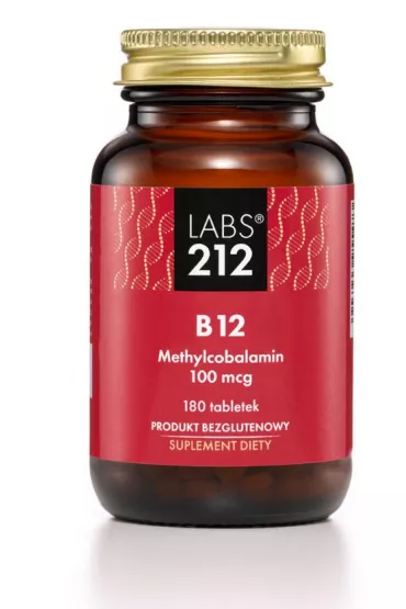 Labs212 B12 Methylcobalamin 100 mcg Suplement diety 180 tab.