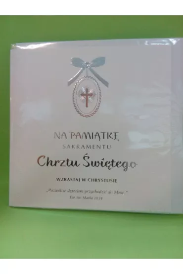 Art Nuvo Karnet Pami�tka Chrztu �wi�tego BB0136