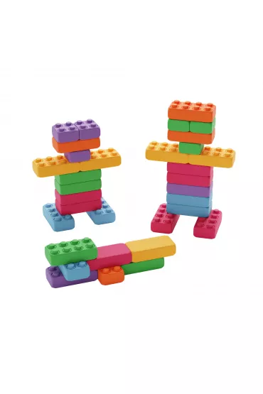 Klocki konstrukcyjne dla najm�odszych Klocki Budowlane Ceg�y 33el pastel