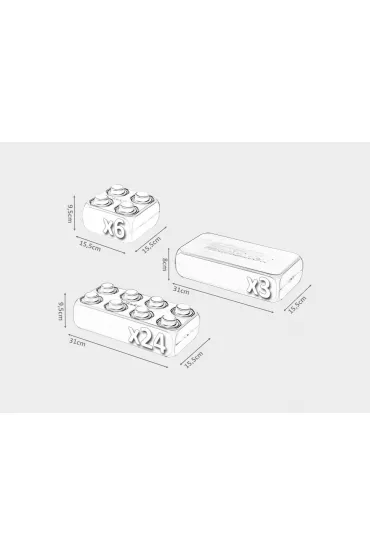 Klocki konstrukcyjne dla najm�odszych Klocki Budowlane Ceg�y 33el pastel