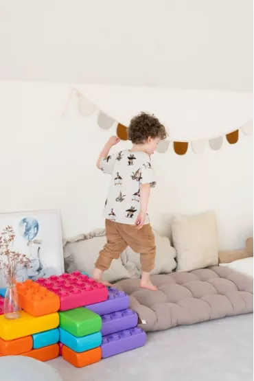 Klocki konstrukcyjne dla najm�odszych Klocki Budowlane Ceg�y 33el pastel