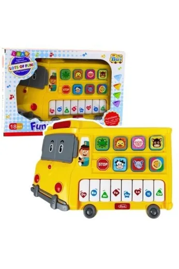 LeanToys Pianinko edukacyjne Autobus ��ty