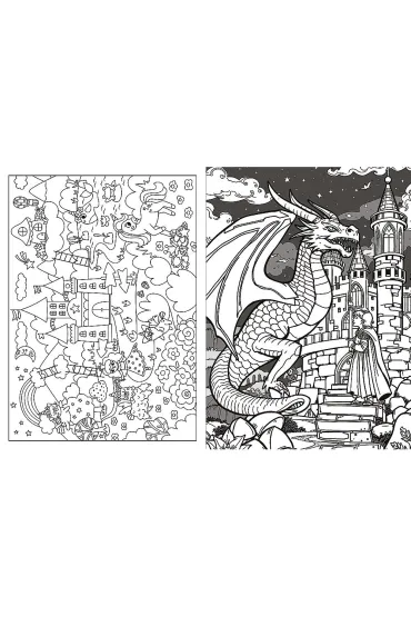 �wiat fantasy. Kolorowanka. Malbuch. Colouring book