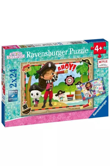 Puzzle dla dzieci 2x24 el. Koci Domek Gabi Ravensburger