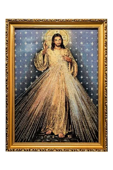 Obraz Haftowany Jezus Mi�osierny 42x32cm