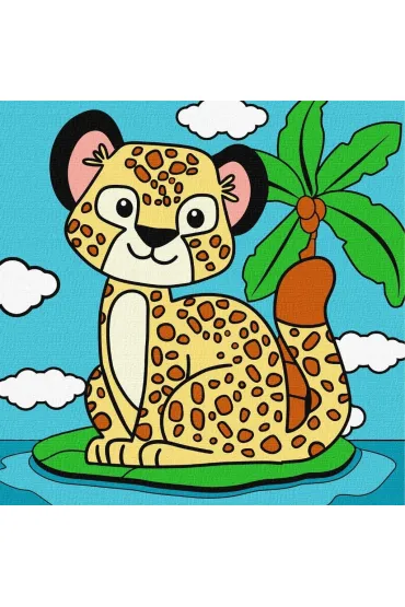 Malowanie po numerach - Gepard Kids 25x25cm Ideyka
