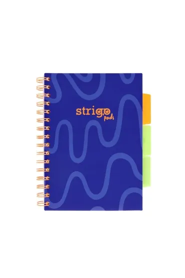 Strigo Ko�ozeszyt Pads A5 Neon granatowy kratka 100 kartek