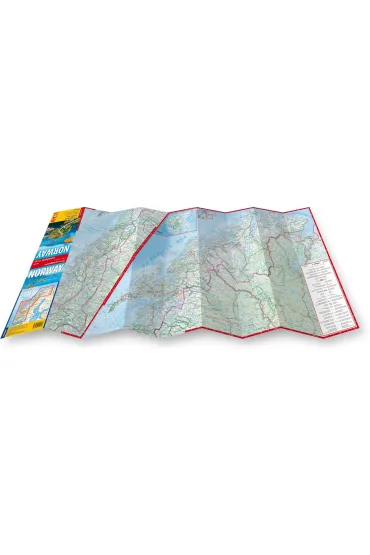 Norwegia road map 1:11000 000 laminat 2025