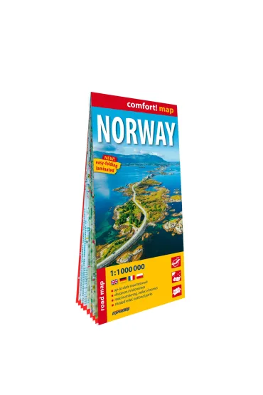 Norwegia road map 1:11000 000 laminat 2025
