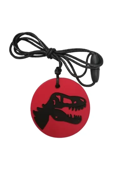 Jellystone Designs Gryzak terapeutyczny, dinozaur, czerwony