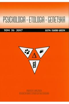 Psychologia etologia genetyka Tom 35 2017
