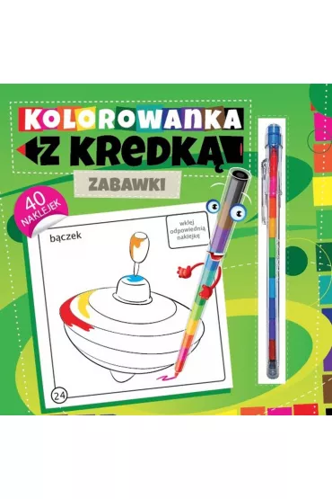 Kolorowanka z kredk�. Zabawki