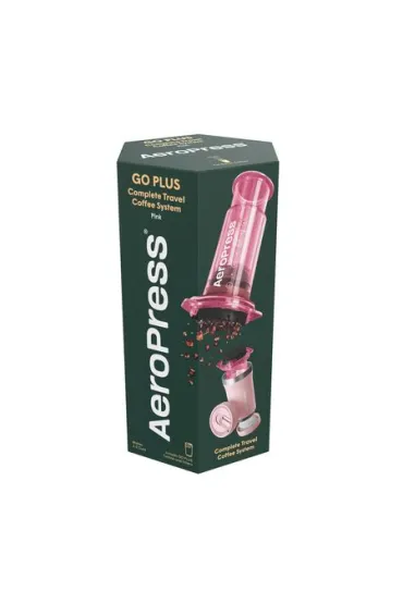 AeroPress Go Plus Zaparzacz do kawy z kubkiem termicznym r�owy