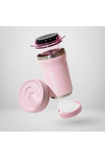 AeroPress Go Plus Zaparzacz do kawy z kubkiem termicznym r�owy