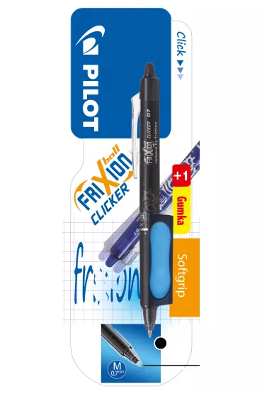 Pi�ro kulkowe Pilot Frixion Clicker + gumka blister