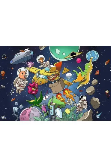 Puzzle UFT 100 el. Wujcio w kosmosie Rodzina Treflik�w 16546